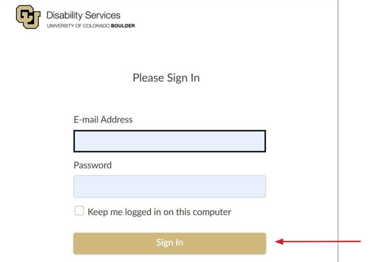 login screen for accommodate