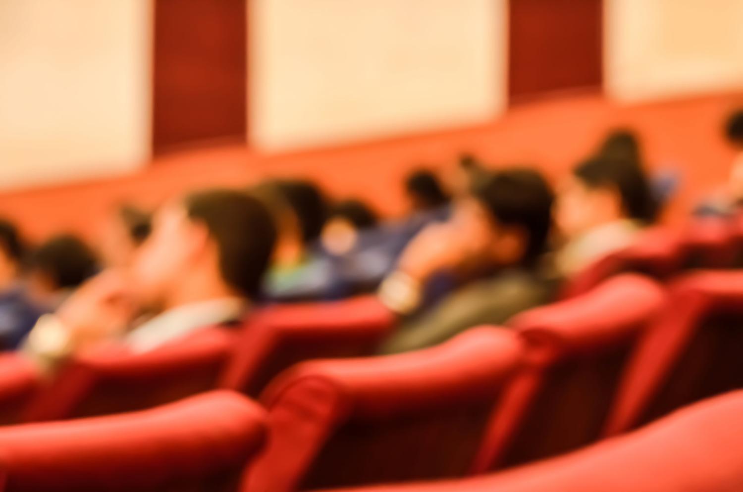 Students attending class