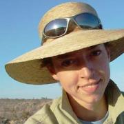 Abbey Paulson with hat in desert 