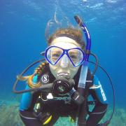 Kate scuba diving