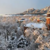 CU Boulder campus in snow
