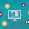 oit accessibility poster, computer with icons for disability services