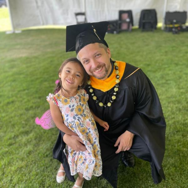 Luis and his daughter