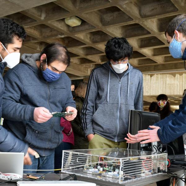 A member of the Clean Freqs team explains their electromagnetic sterilization technology.
