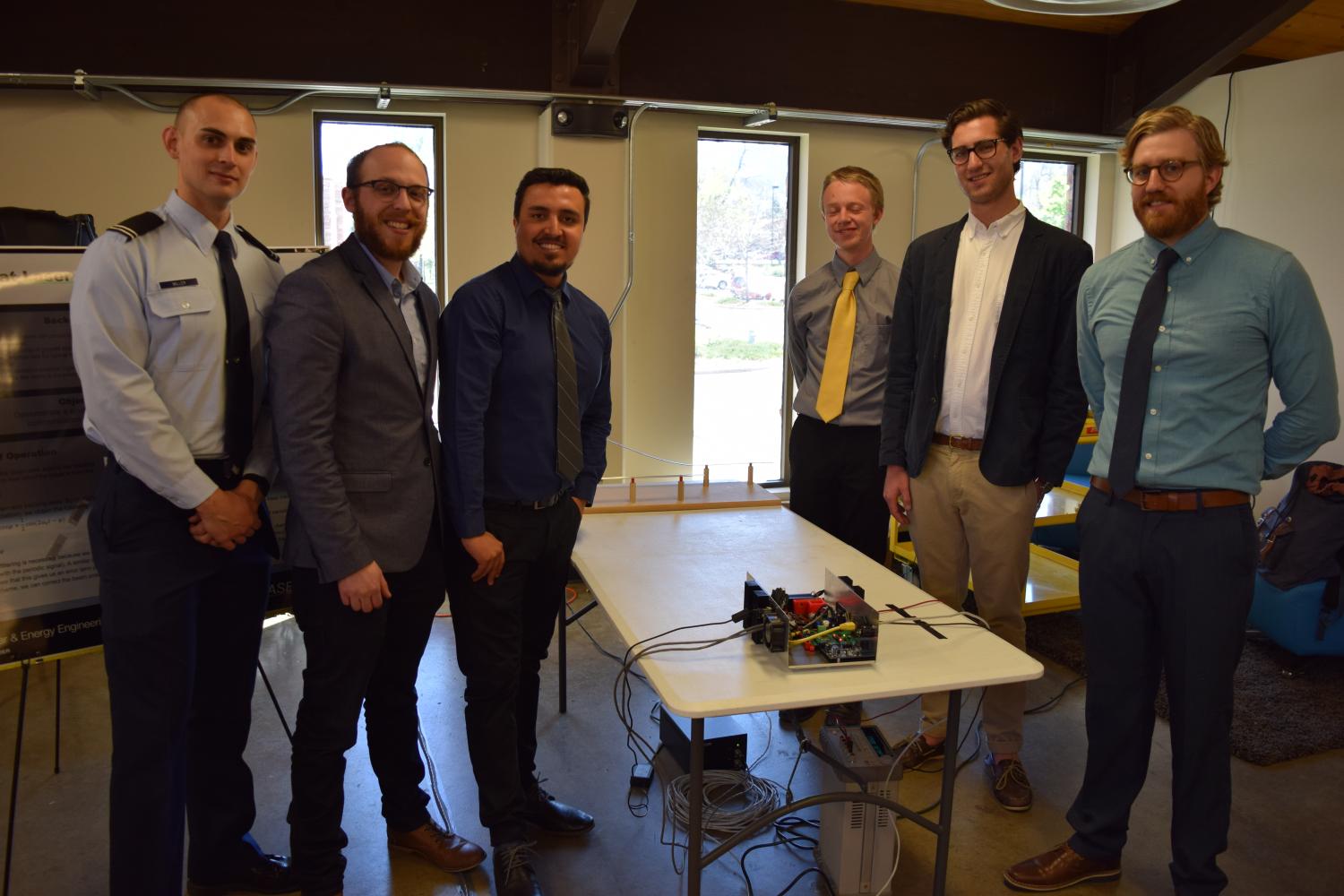 The six members of a-LASE-ing at the 2017 Senior Design Expo.