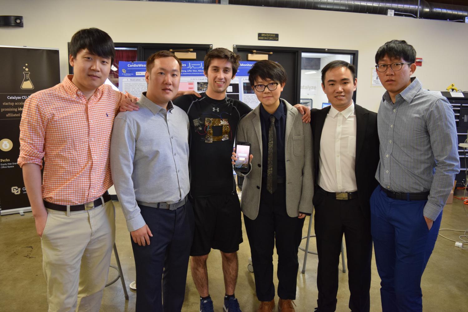 The members of the Cardio Essential team at the 2017 Senior Design Expo.
