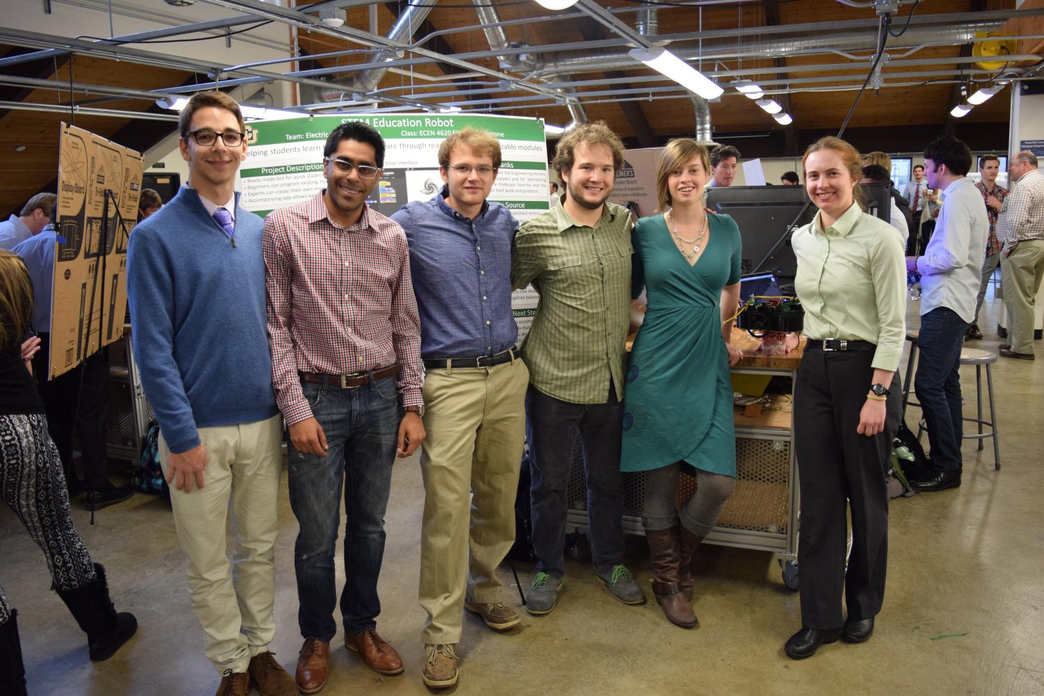 The six members of Electric Sandwich Squad at the 2016 capstone expo