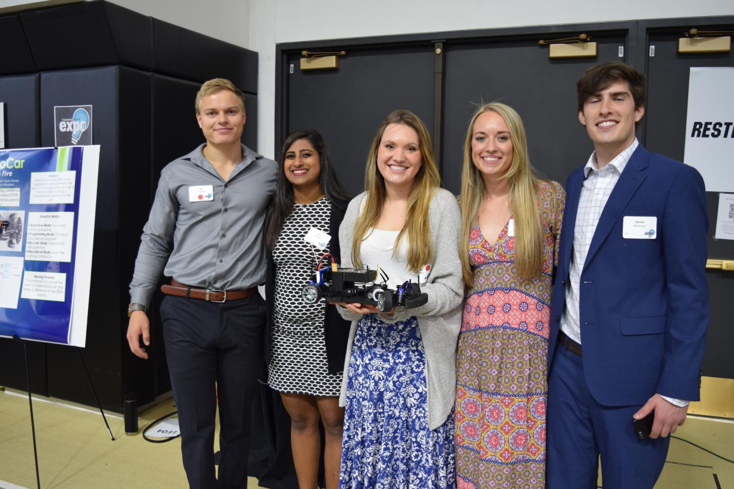 The Fab Five team at the Engineering Projects Expo