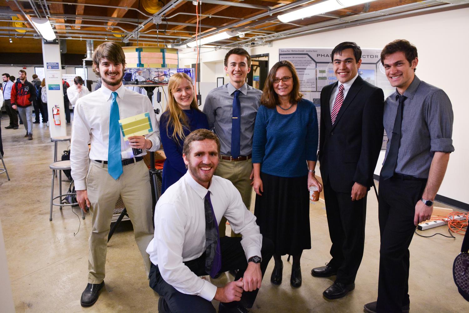 The members of Phase Factor and advisor Zoya Popovic at the capstone expo.