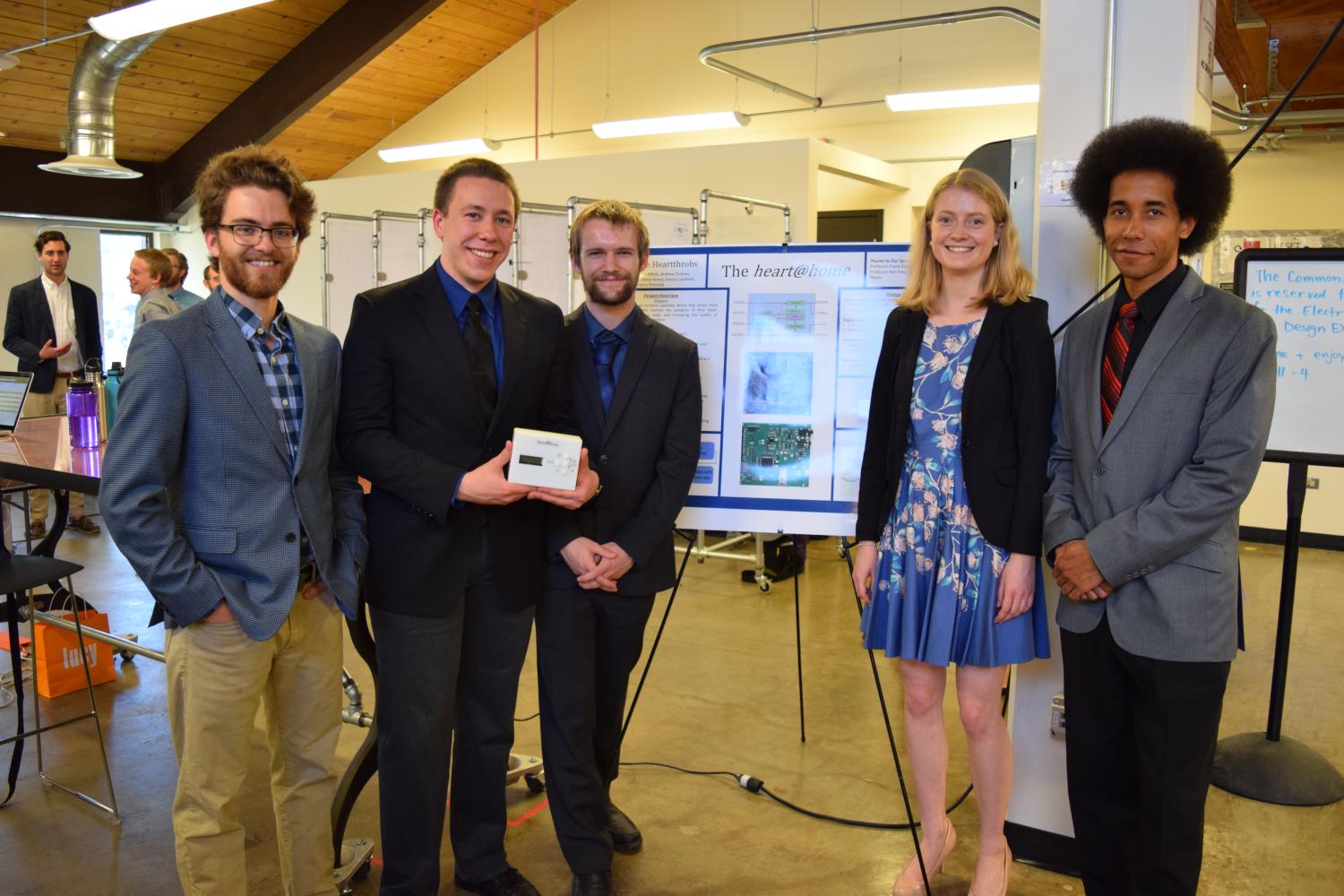 The Heartthrobs team at the 2017 Senior Design Expo.