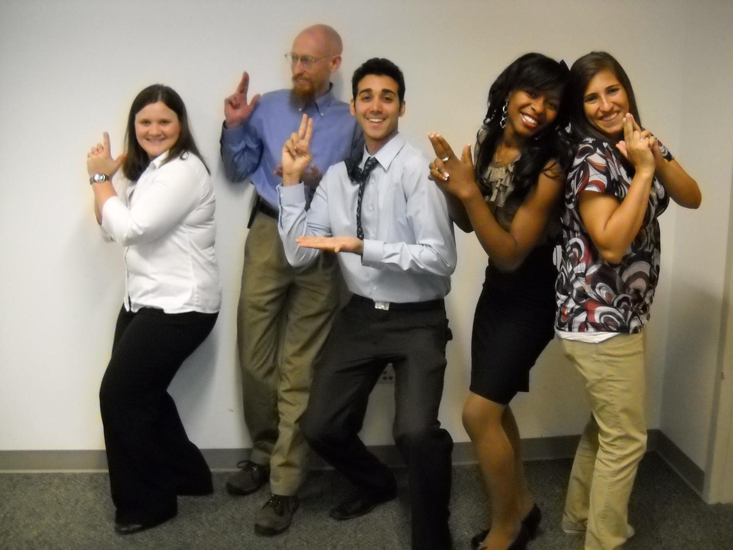 The five members of RAMMBO, Charlie's Angels-style