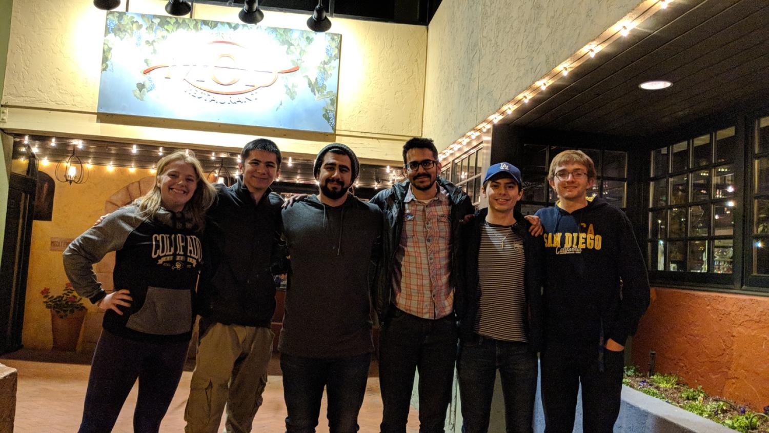The team during a team-building outing.
