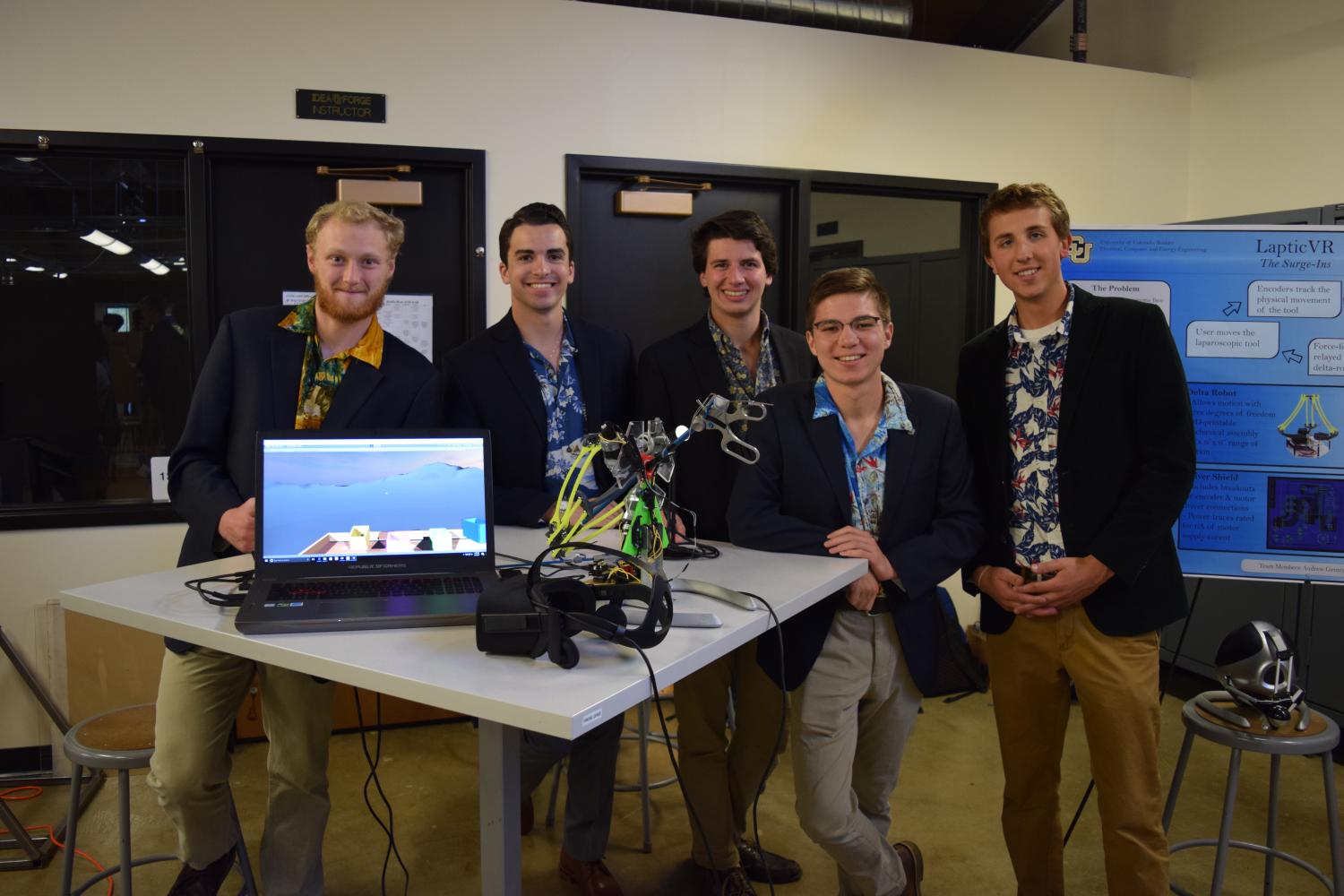 The Surge-INs team at the 2017 Senior Design Expo.