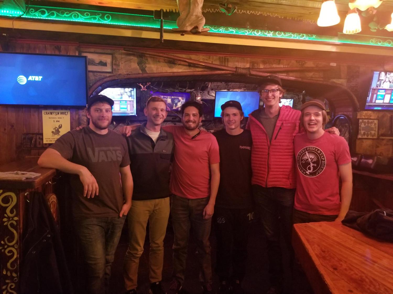 The team during a team-building outing.