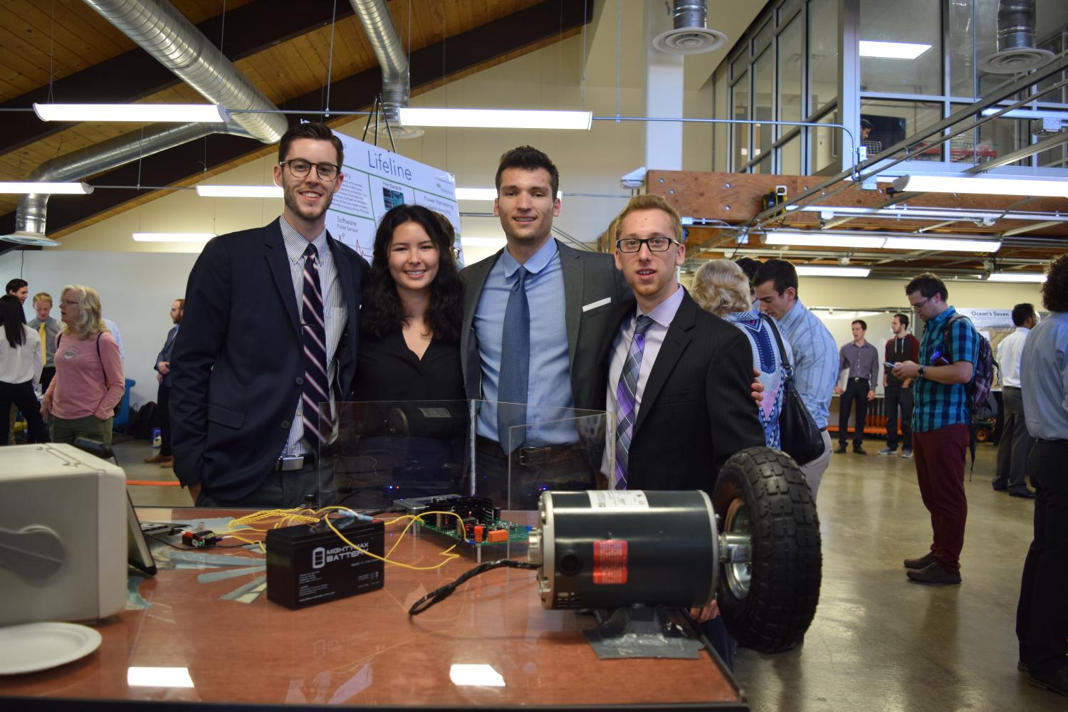 The Thumb Drive team at the 2017 Senior Design Expo.
