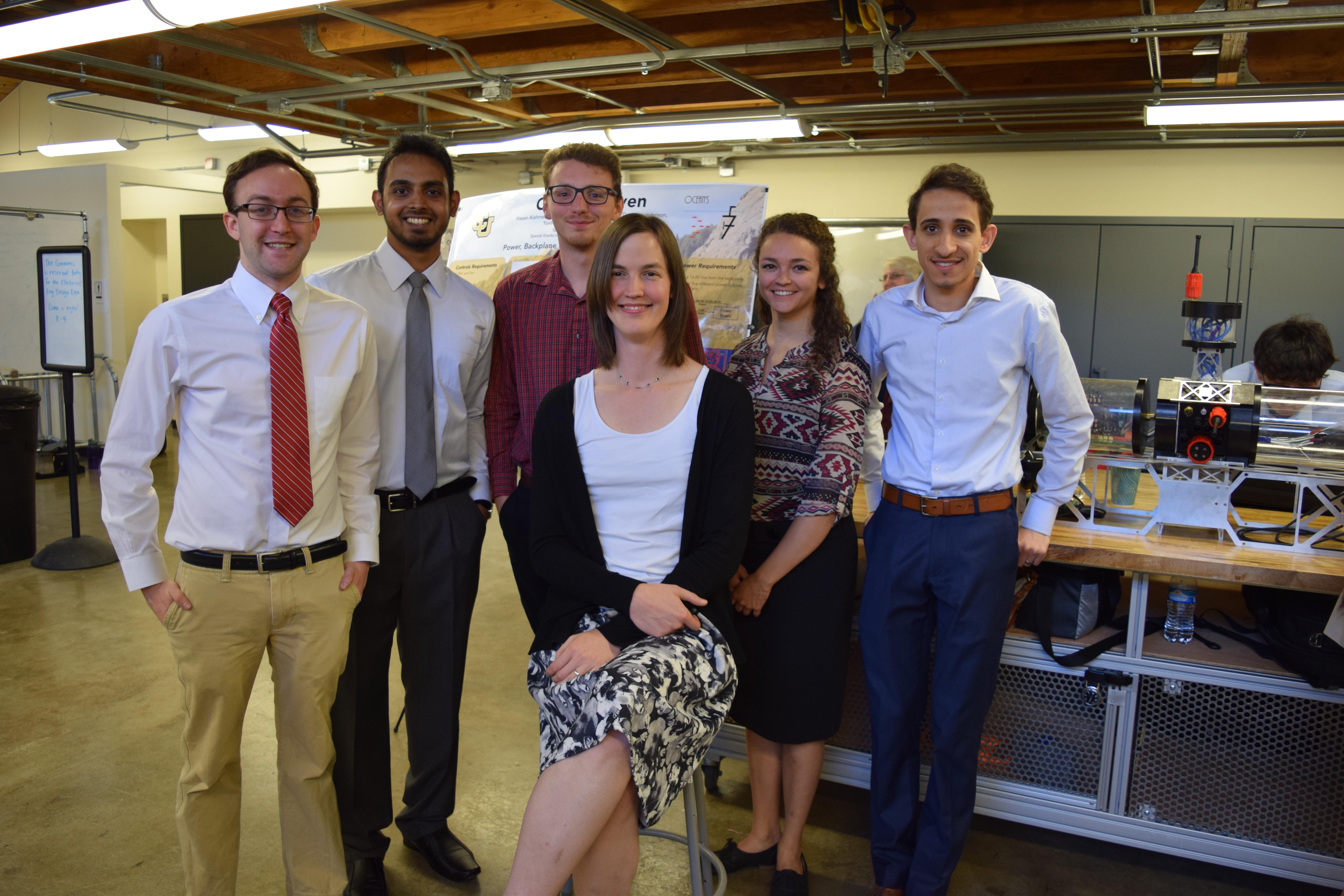 The six members of Ocean's 7 at the 2017 Senior Design Expo. 
