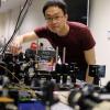 Bowen Li in his lab