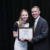 Witt with Dean Bobby Braun at the Engineering Alumni Awards ceremony. 