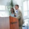 Zoya Popovic with CU Engineering Dean Bobby Braun. 