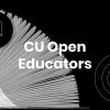 CU Open Educators logo, featuring an open book with fanned pages