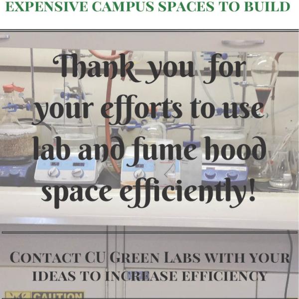 Using lab space efficiently