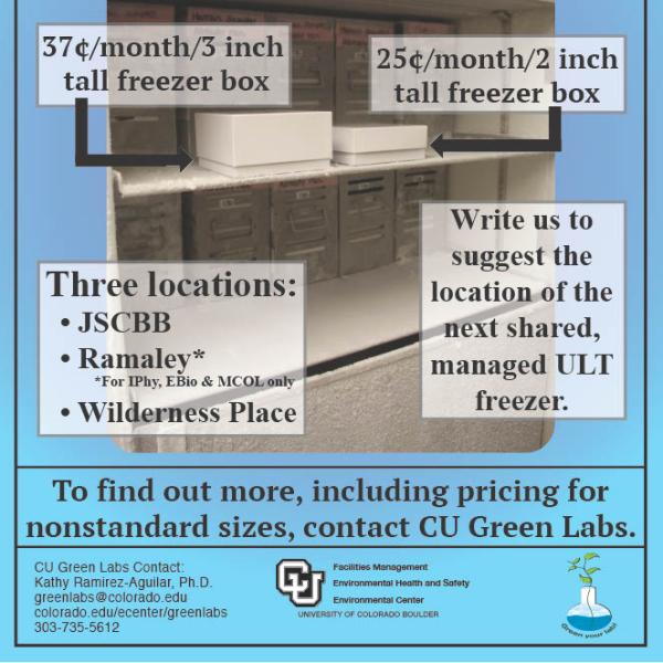 Rent space in a shared, managed, ULT freezer for just a quarter Made by Catherine Bacon