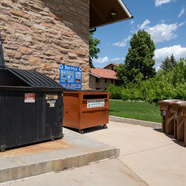Exterior waste bins