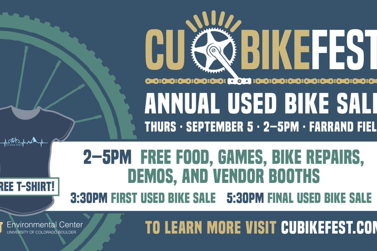 CU Bike Fest Annual Used Bike Sale designed graphic