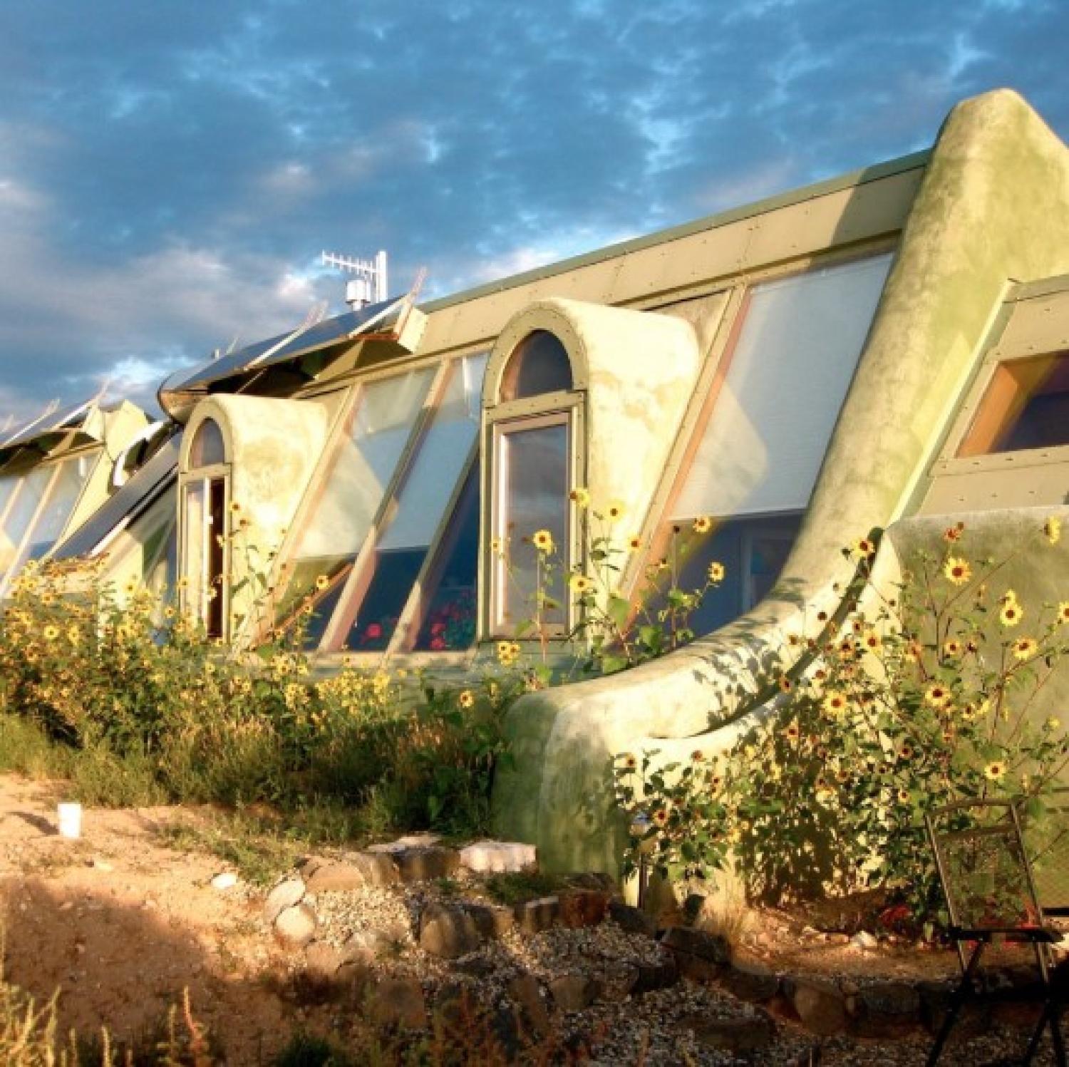an earthship house in New Mexico