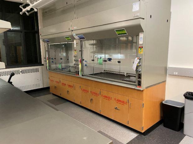Fume hood in a lab