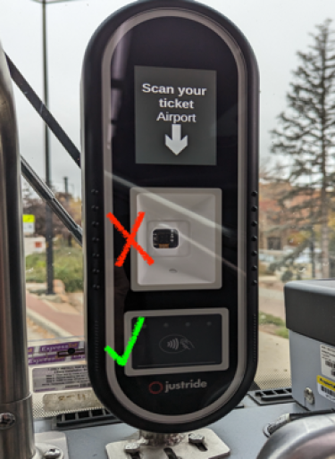 Bus pass reader