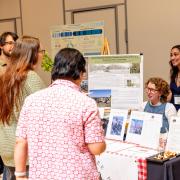 students at campus sustainability summit