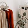 clothes on a rack