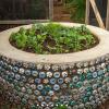 flower planter made from ecobricks