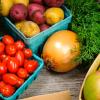 vegetables on a table