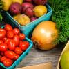 vegetables on a table