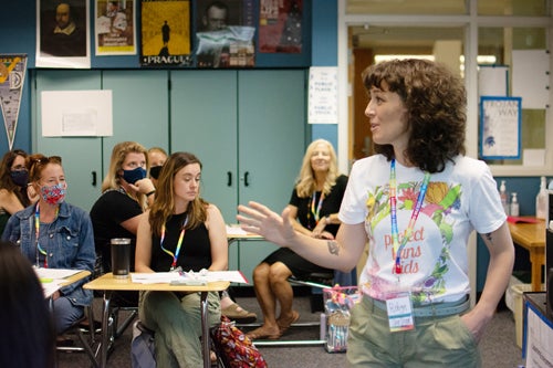 Robyn leading a session