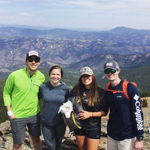 Ben Erwin on a hike with friends