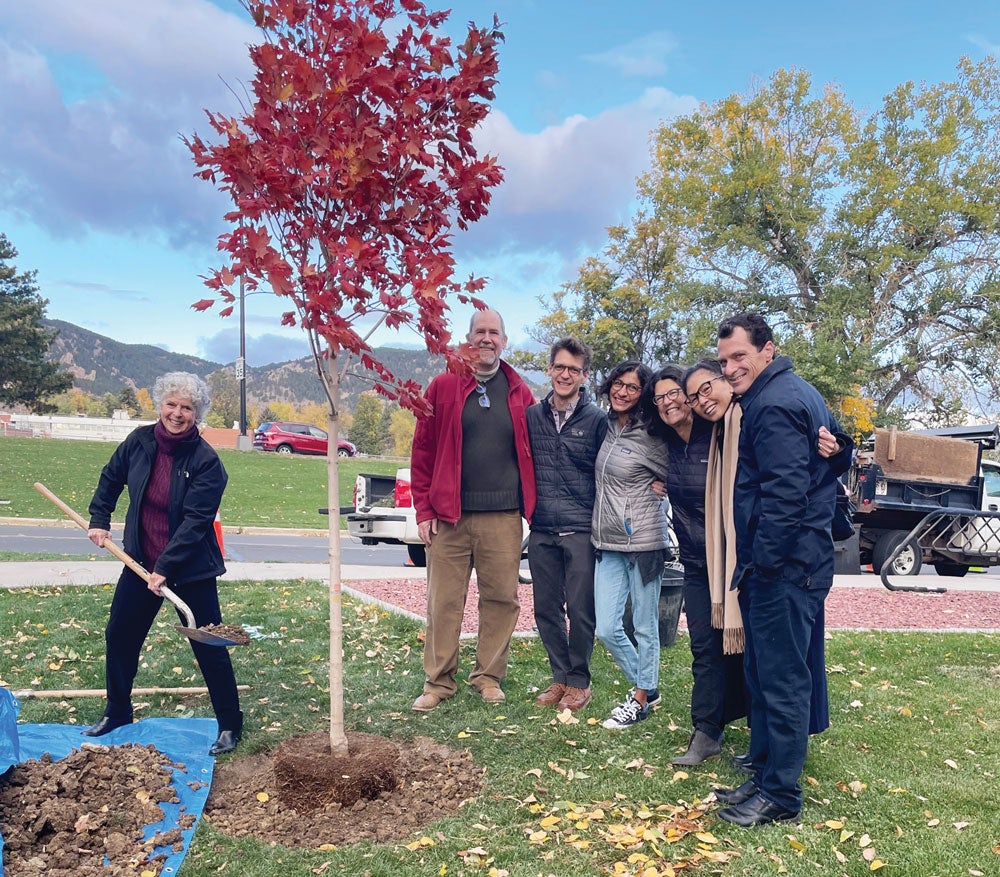 In the Fall of 2022, we planted a Flashfire Maple tree on campus in Lorrie Shepard's honor.