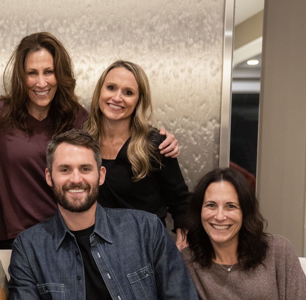 The Kevin Love Fund team including Executive Director Regina Miller, Co-Director of Education Ellie Haberl Foster, Kevin Love and Co-Director of Education Sara Hahn.