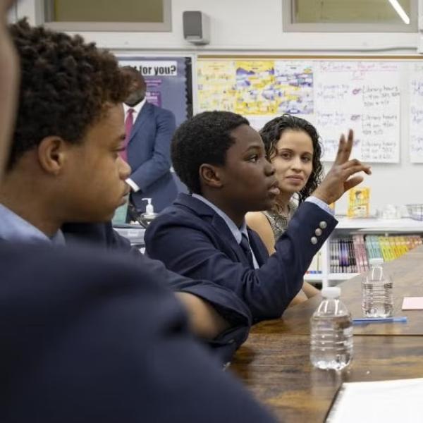 Secretary of education listening