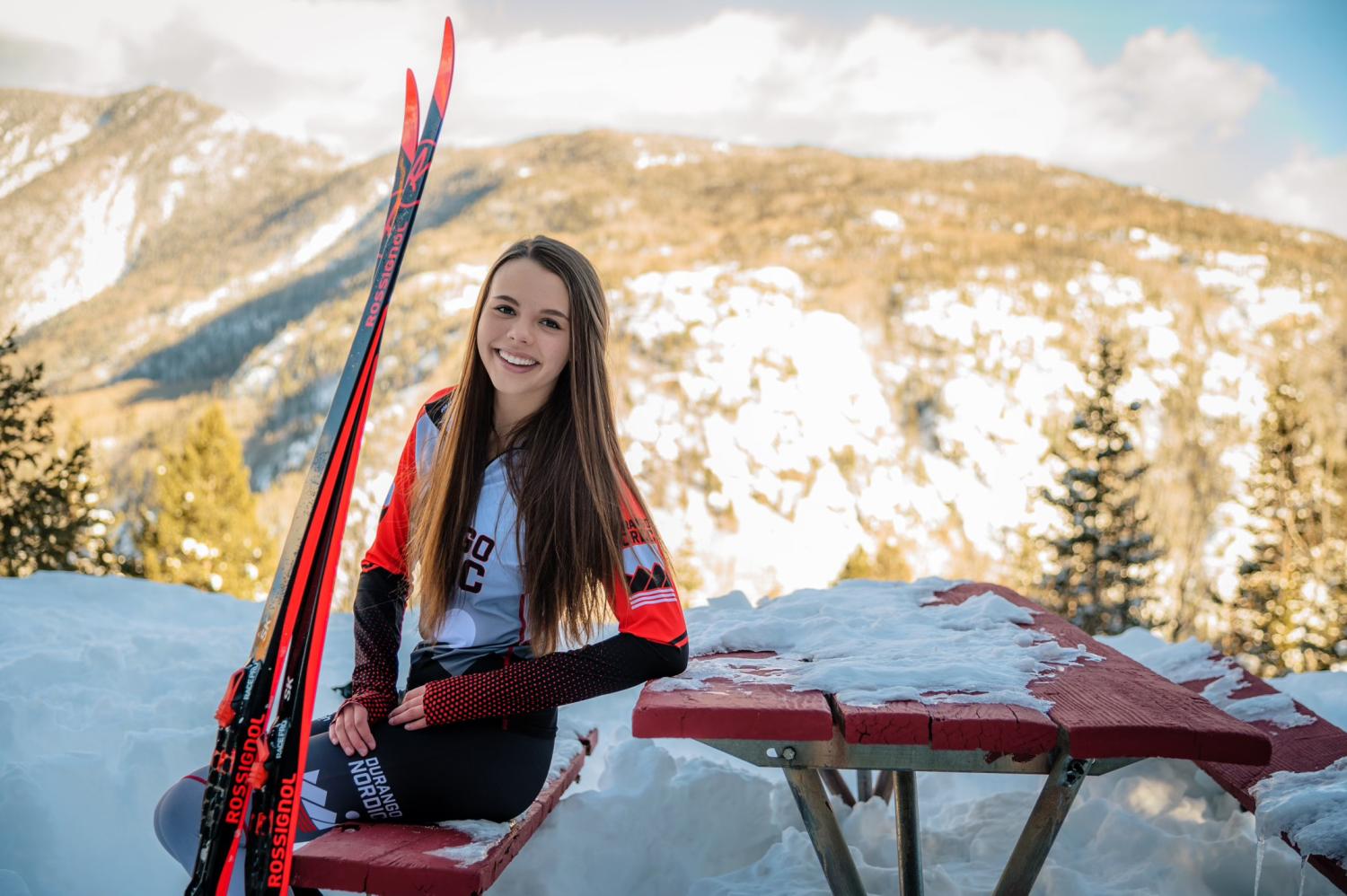 Mylie Skiing