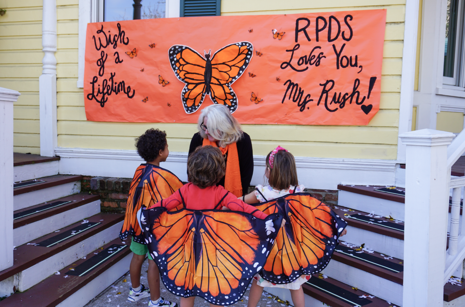 Peggy Rush-Campbell with kids