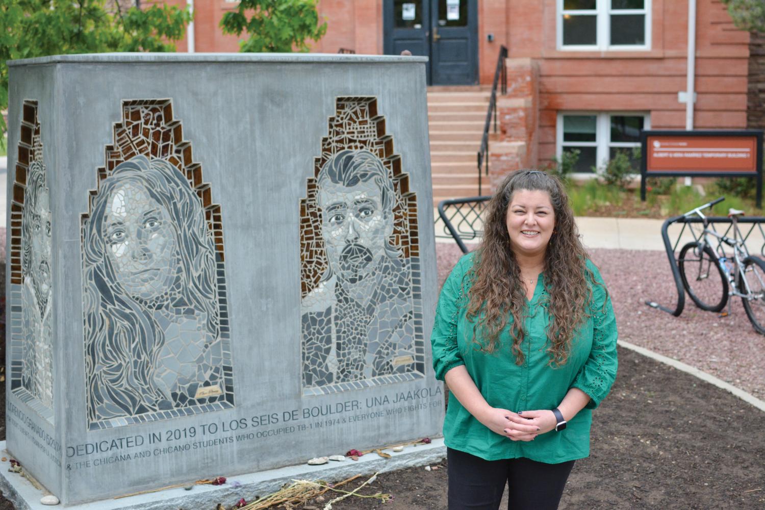 photo of Tanya at the Los Seis memorial