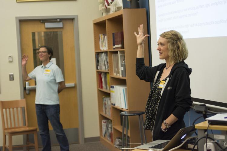 AQE institute directors Sara Staley and Bethy Leonardi