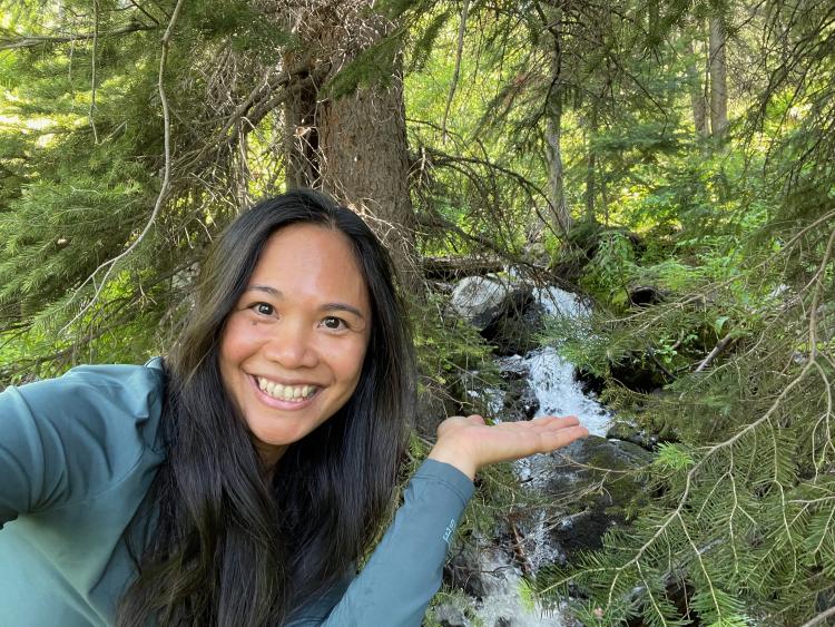 Marisa Mendoza-Maurer in a forest