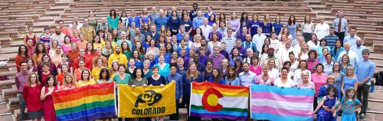 LBGTQ CU Boulder flag