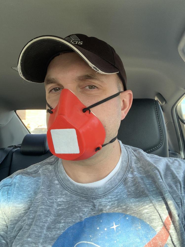 Nick Schuster in mask