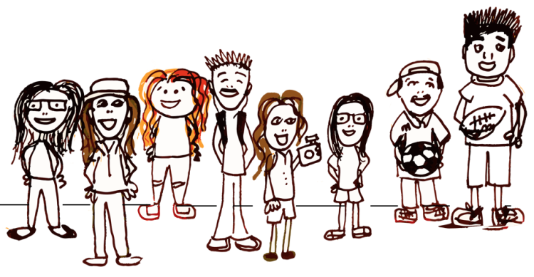 Illustration of Abril-Gonzalez' students