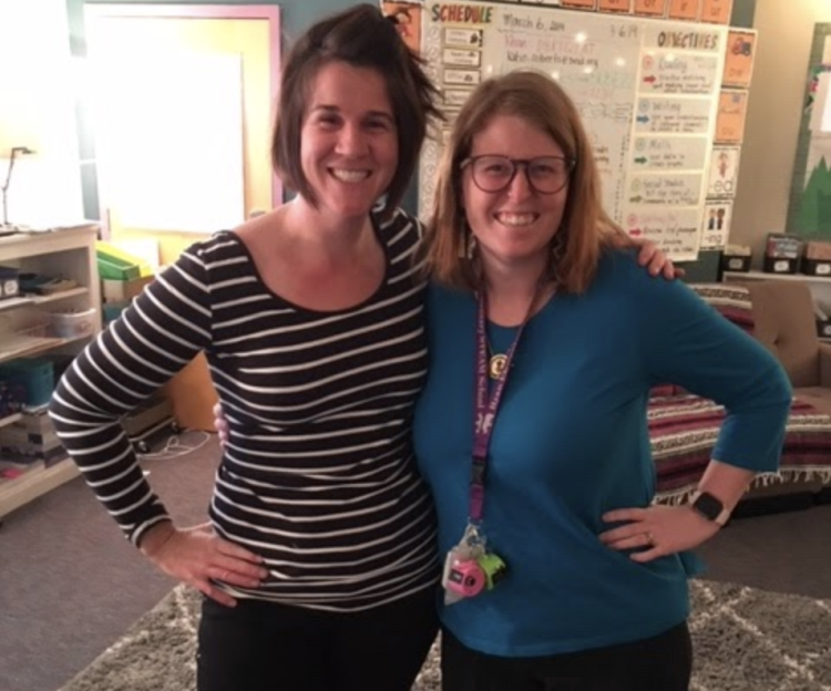 Kyle with her mentor teacher